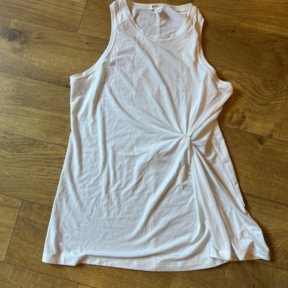 Athleta Radiate Tank Top Women Size large White Side Twist Sleeveless - Picture 1 of 6